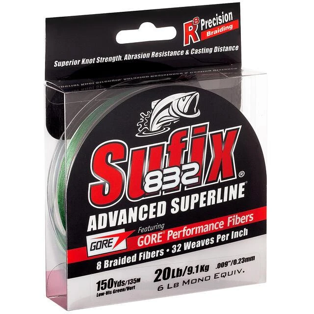 Sufix 832 Braid m/saks Neon Lime