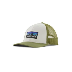 Patagonia Logo LoPro Trucker Hat White w/Buckhorn Green OS