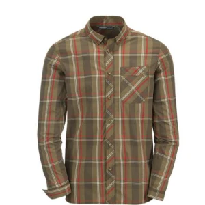 Men`s Strech Shirt Harald Olive Checked
