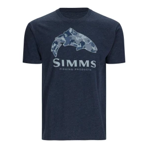 Simms Trout Regiment Camo Fill T-shirt Navy Heather