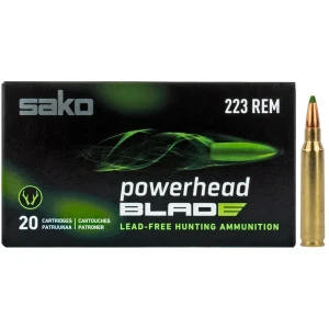 SAKO 223 Rem Powerhead BLADE 55grain SP Blyfri jaktpatron!