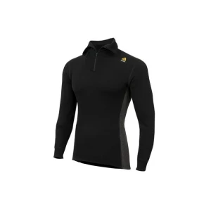 Aclima Warmwool Polo w/zip Jet black /marengo