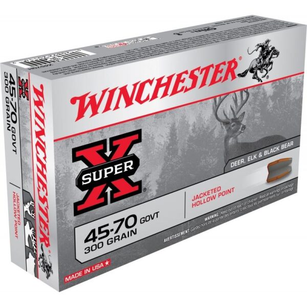 45-70 Govt, Winchester, 300grain hoollow Point.