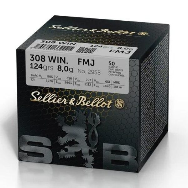 308Win Sellier&Bellot 124gr FMJ