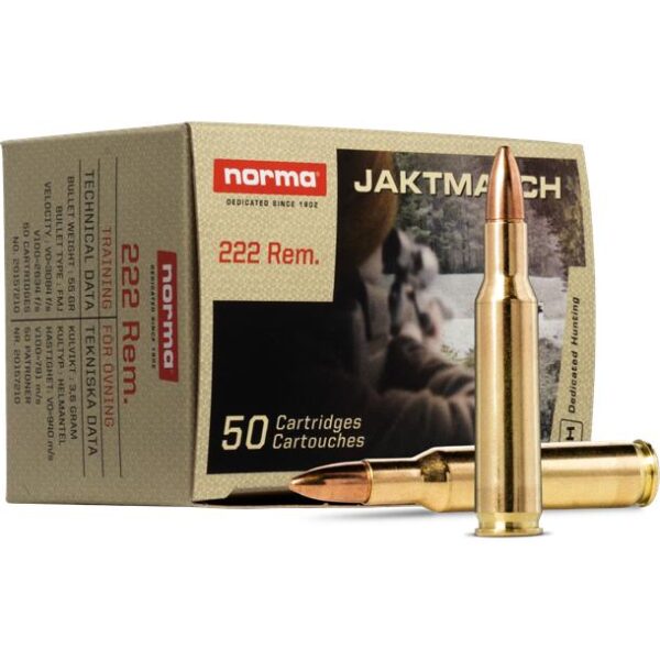 222 Rem, Norma Jaktmatch 55gr/3,6g