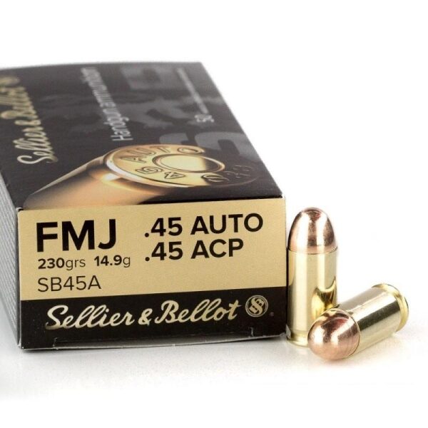 45 ACP, Sellior & Belliot 230grain, FMJ.