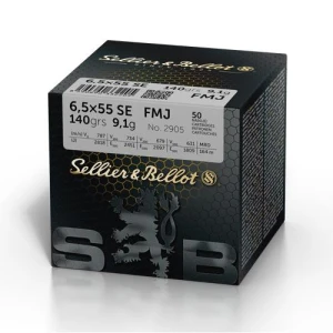 6,5x55, Sellier&Bellot, FMJ,140grs 50pk