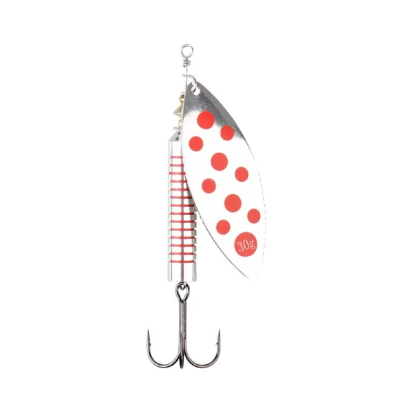 DAM Salmon Spinner 30g Silver/rød 10 pak