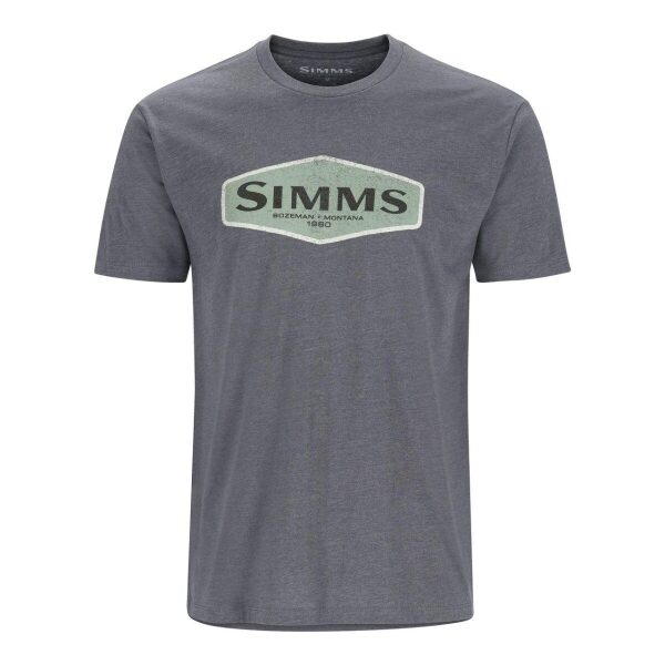 Simms Logo Frame T-Shirt Titanium Heather