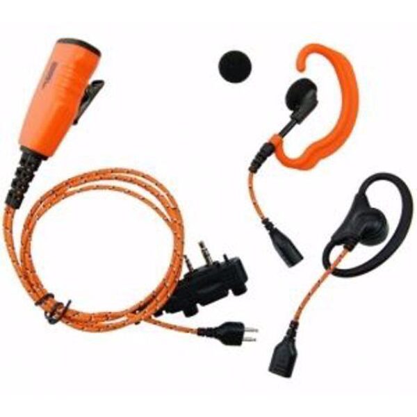 Icom PRO U610LS/LA Fabricline 3i1, C/D shell, orange, Peltor