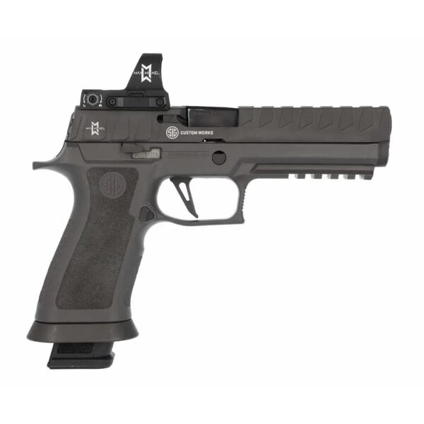 Sig Sauer P320 9MM 5IN MAX BLK STRIKER MOD HEAVY X GRIP (4) 21RD STEEL MAG RAIL ROMEO3 MAX