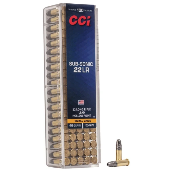 CCI 22LR Subsonic 40GR. HP (100 pak)