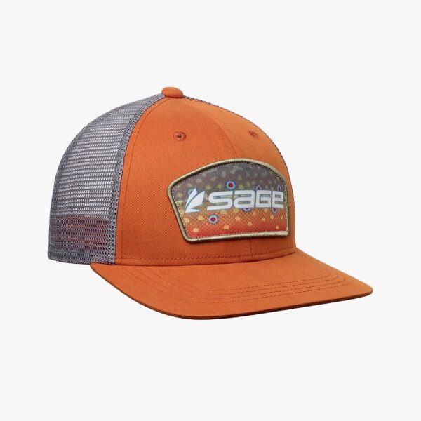 SAGE PATCH TRUCKER ORANGE - BROOK TROUT