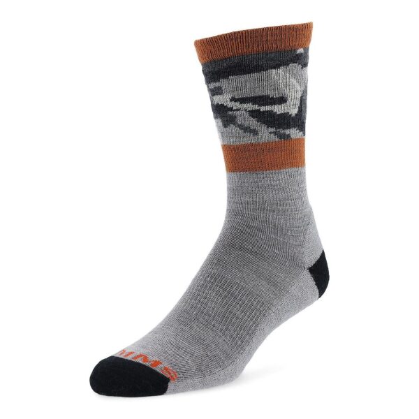 Simms Daily Sock Woodland Camo Steel