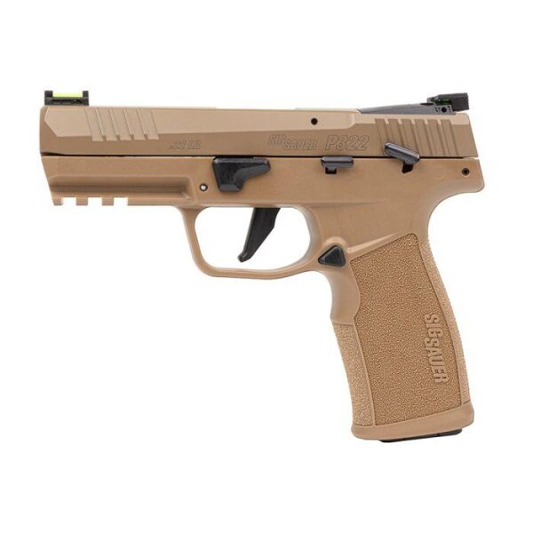 SIG P322 22 LR 4IN COYOTE SAO ADJ FIBER OPTIC