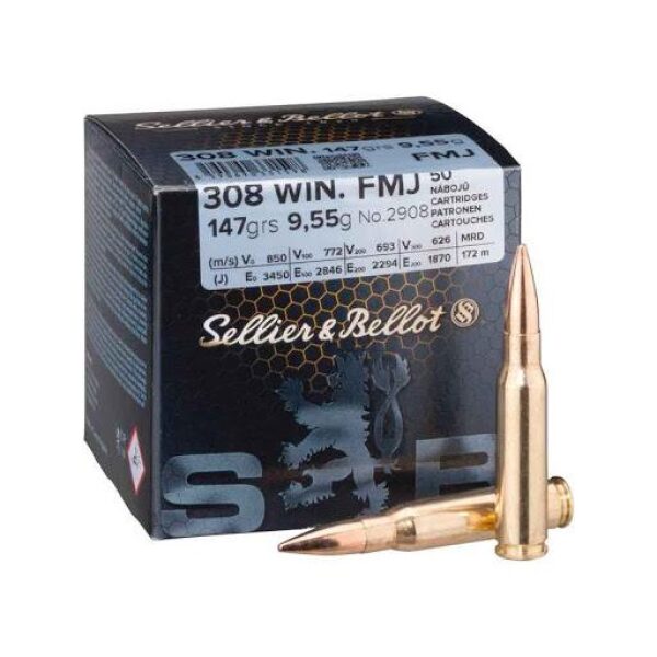 308Win Sellier&Bellot 147gr FMJ