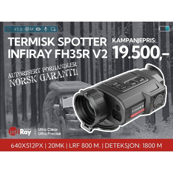 Infiray FH35R V2, Håndholdt Termisk Spotter m.avstandsmåler