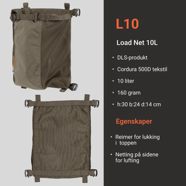 Vorn L10 Load Net 10L rypenett til jakt, Grønn - Bilde 3