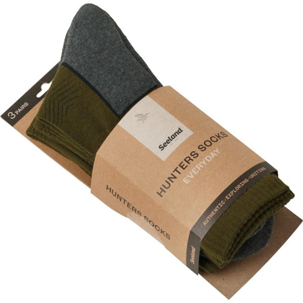 Seeland Field Sock 3pk Pine Green/Dark grey - Bilde 4