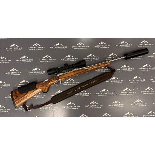 Brukt, Ruger M77 Mark II kaliber 30-06, kikkertsikte,lyddemper