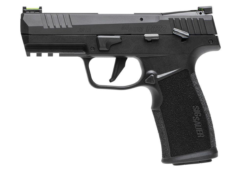 SIG P322 22 LR 4IN NITRON BLK SAO ADJ FIBER OPTIC SIGHTS PO