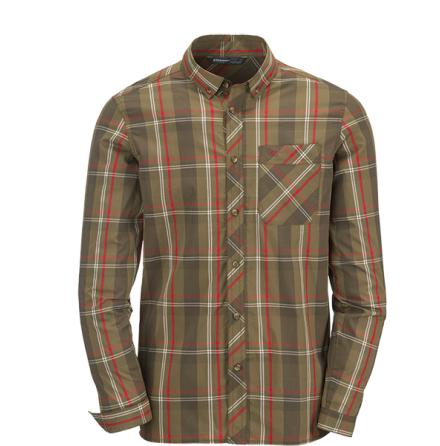 Men`s Strech Shirt Harald Olive Checked