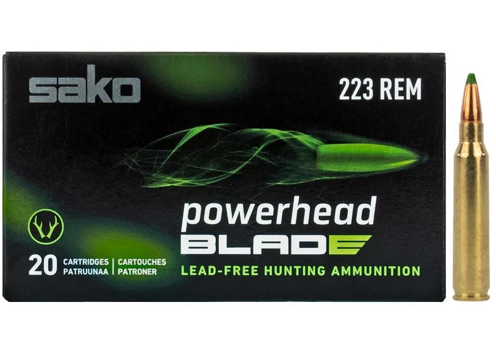 SAKO 223 Rem Powerhead BLADE 55grain SP Blyfri jaktpatron!