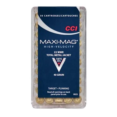 CCI 22 WMR MAXI-MAG 40grs TMJ