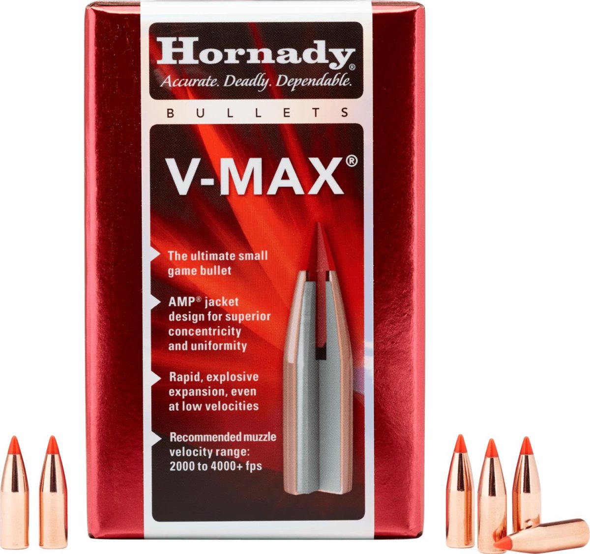 Hornady V-Max Bullets 22 Cal 40 Gr  (100 stk)