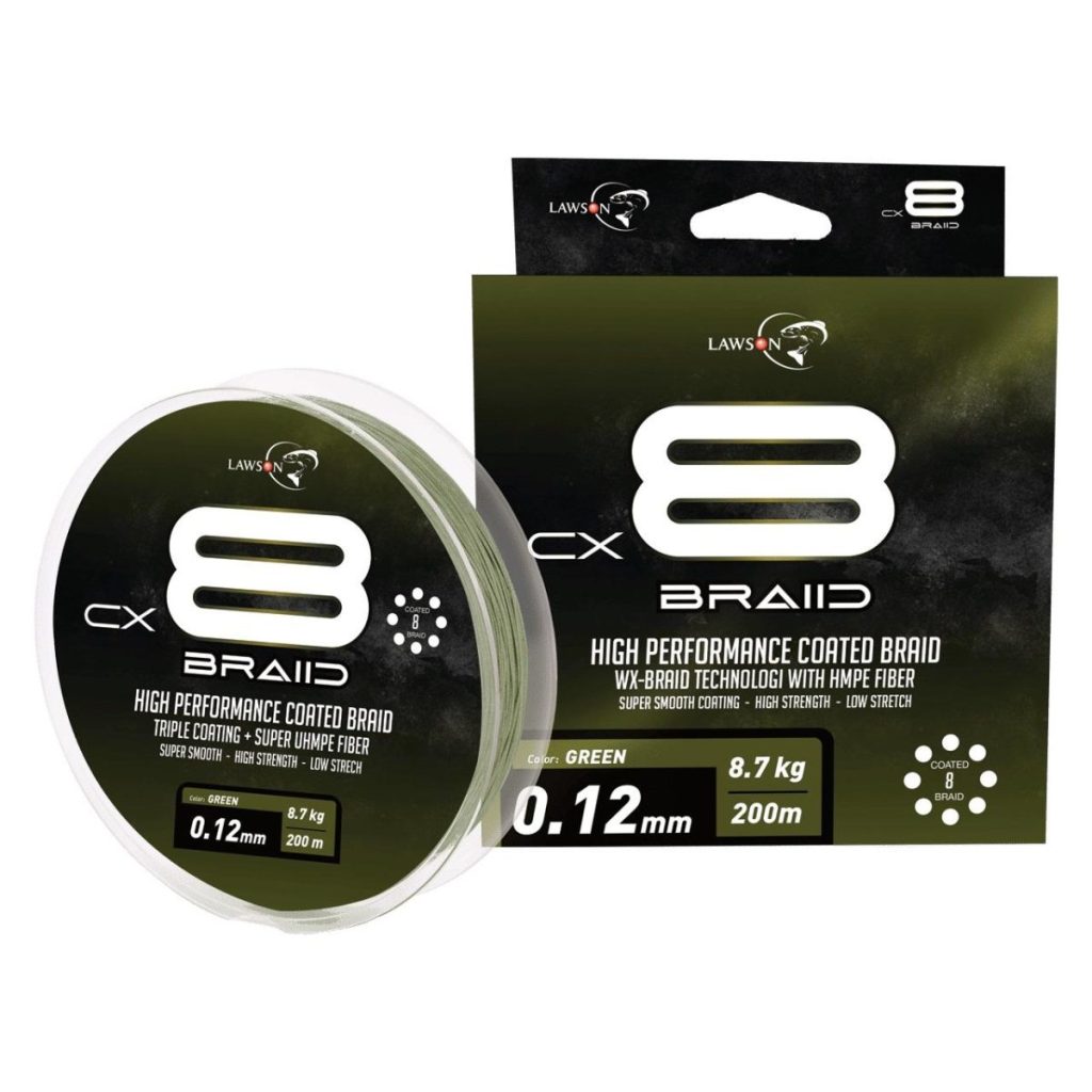 Lawson CX Braid Green Coated 200mtr