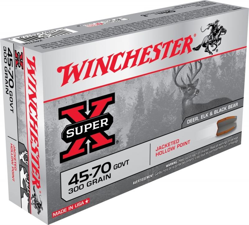 45-70 Govt, Winchester, 300grain hoollow Point.