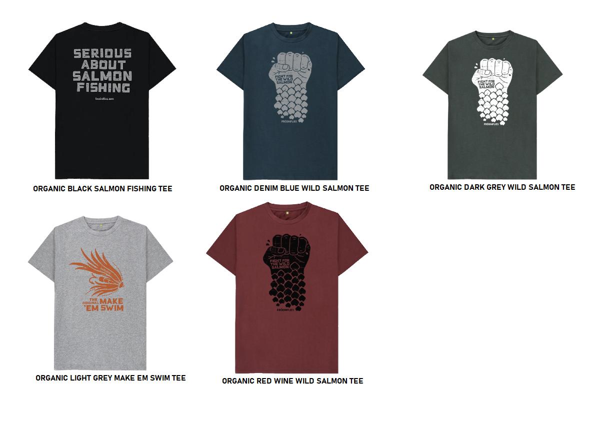 Frödin Organic Black Salmon Fishing Tee