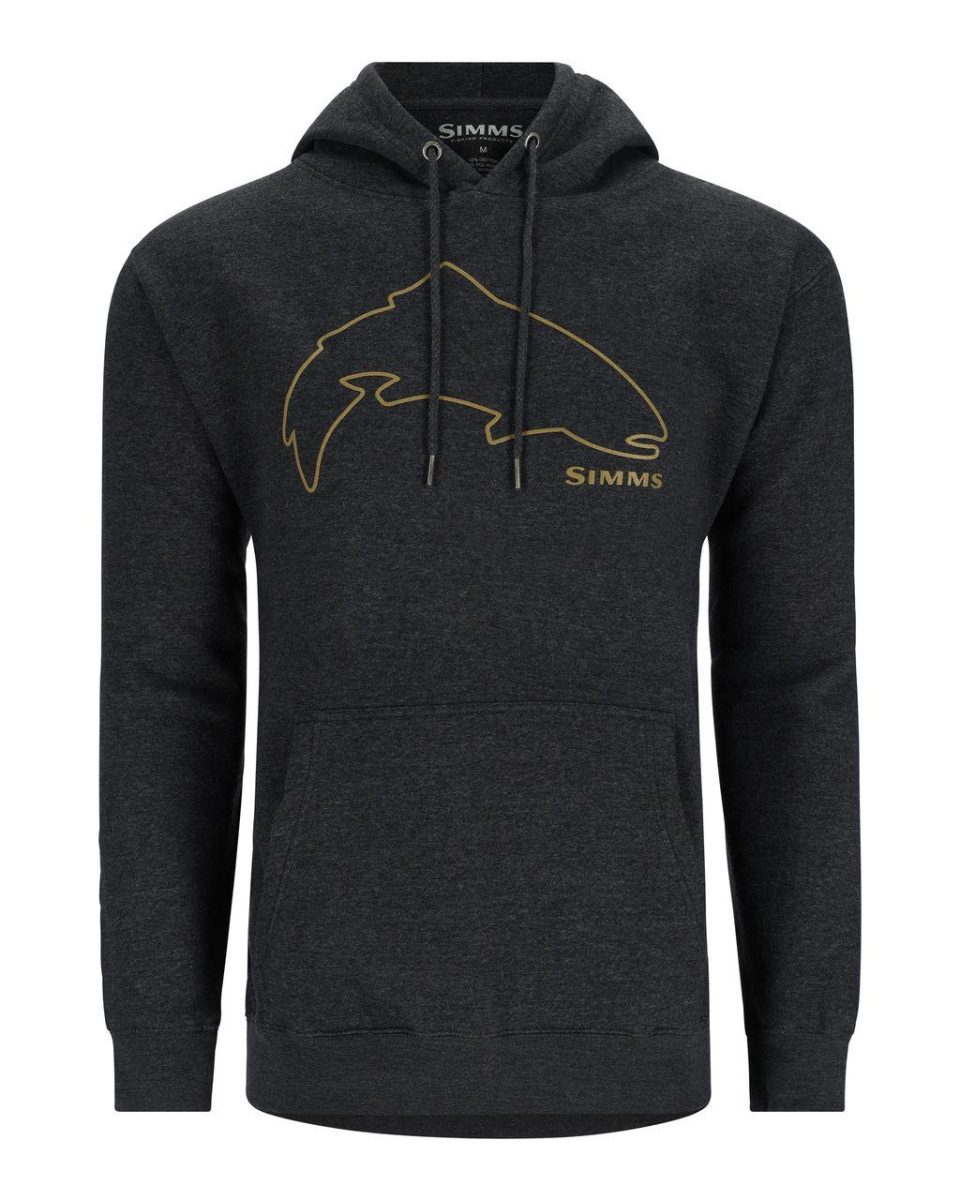 Simms Trout Outline Hoody Charcoal Heather