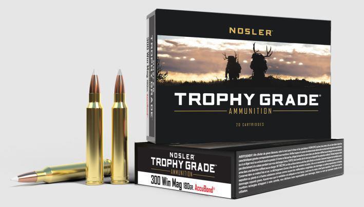 300 Win Mag Nosler Trophy Grade Accubond Ammo 180grs
