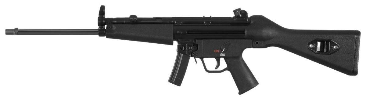 HK SP5L 9mm with fixed buttstock