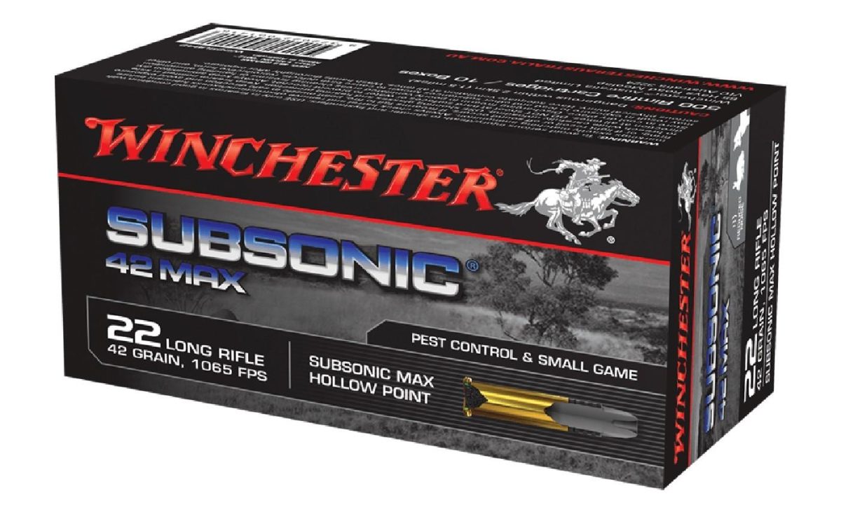 22.lr Winchester Subsonic Max 42grHP,