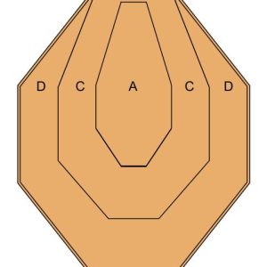 IPSC Cardboard Targets White Back - 100 Pack SMALL