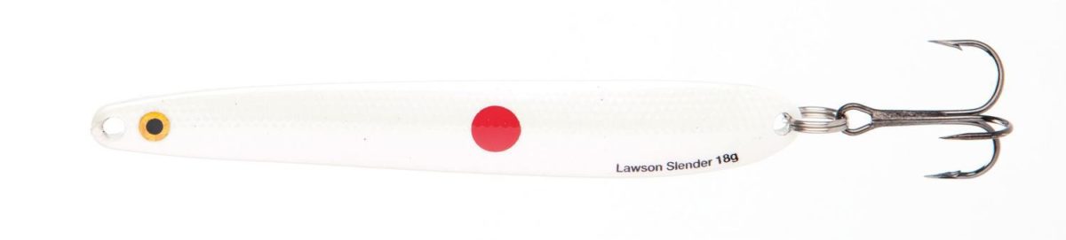 Lawson Slender 18g pearl/red dot
