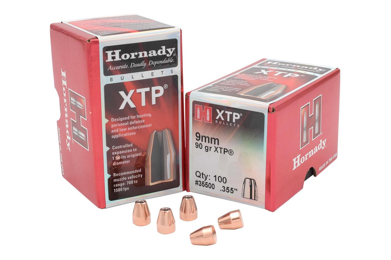 Hornady Pistol Bullets 9mm .355 90 Gr XTP 100stk