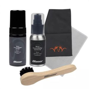 Blaser pleiesett for syntetisk stokk