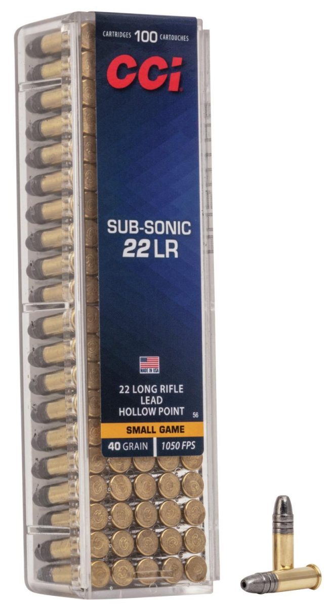CCI 22LR Subsonic 40GR. HP (100 pak)