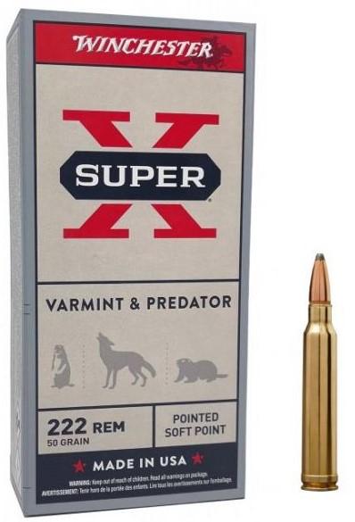 222 Rem, Winchester, SuperX JSP, 50grs