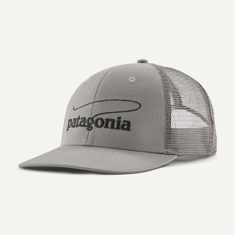 Patagonia Take a Stand Trucker Hat Casting Logo: Forever Grey OS (One Size)