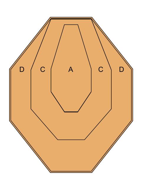 IPSC Cardboard targets White Back - 100 Pack