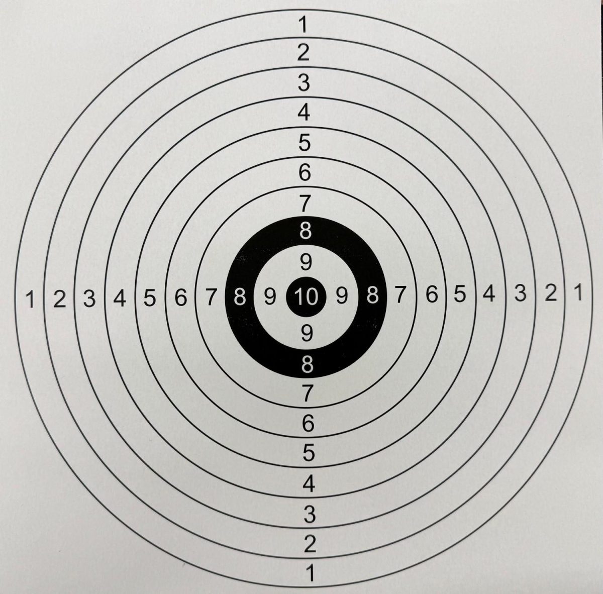 Skyteskive 27x27 cm, 10pk