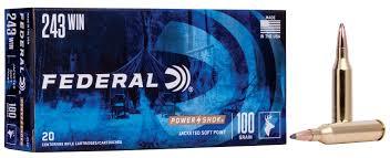243 win Federal Power Shock 100gr Soft point