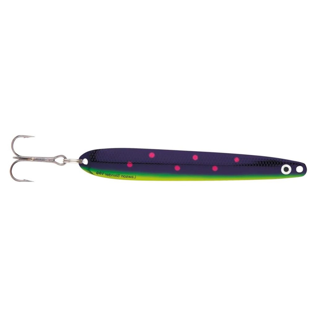 Lawson Slender 12g purple with pink dots/yellow