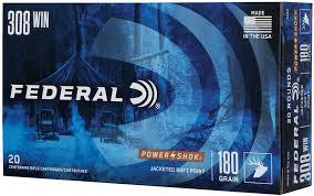 308 win Federal power-shok 180gr Soft point