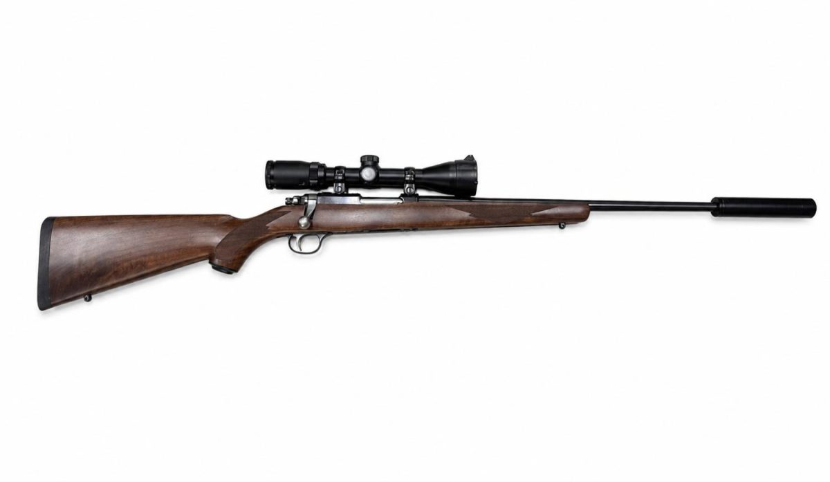 Brukt, Ruger M77/22 kaliber 22 Hornet, Bushnell 3-9x40, A-Tec demper