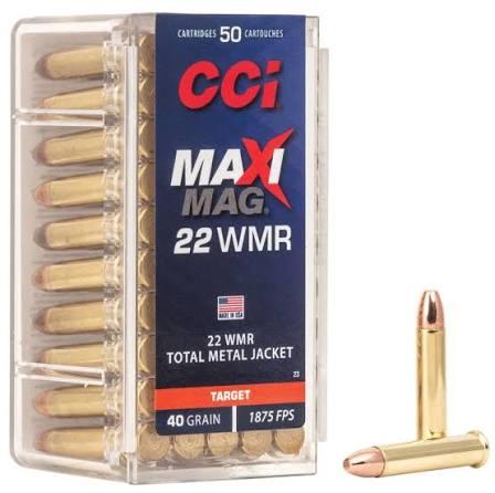 CCI 22 WMR MAXI-MAG 40grs TMJ